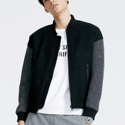 个性拼接！美特斯邦威 拼接短款大衣239306