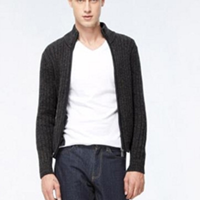 厚实！佐丹奴 毛衣外套 半高领开衫 男式休闲针织衫01053576