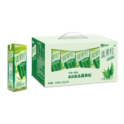 白菜价！蒙牛 真果粒牛奶(芦荟)250ml*12 整箱装