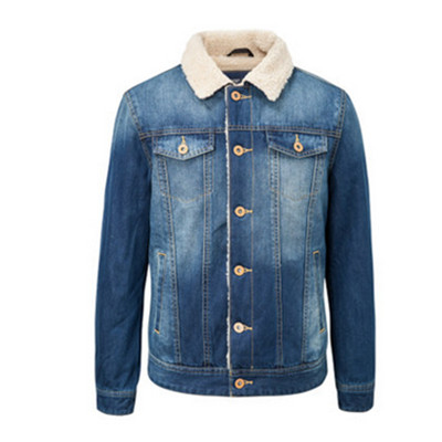 近期好价！美特斯邦威 男羊羔绒牛仔茄克234497李易峰款