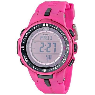 骚气！Casio卡西欧 PRW-3000-4BCR 男士太阳能登山表