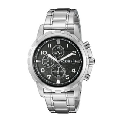 三眼计时！Fossil FS4542 Dean 化石男士计时石英手表