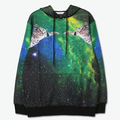 时尚潮服！GAWS DIGI猫咪星空印花卫衣