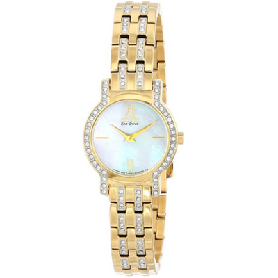 怒降16刀！CITIZEN EX1242-56D 施华洛世奇珍珠贝母女表