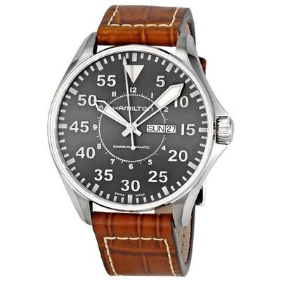 卡其飞行员！汉密尔顿Hamilton H64715885 自动机械男表