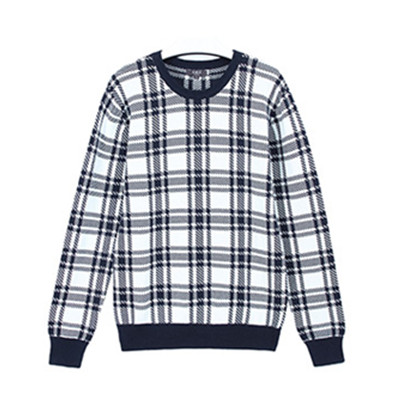 历史新低！AMH 圆领时尚休闲格子男针织衫OT4060淼