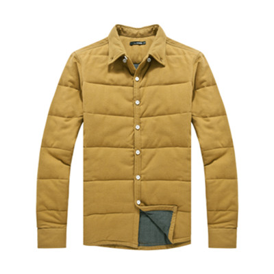 新低价！太平鸟 男士韩版保暖韩版充棉衬衣 B1CA34M68