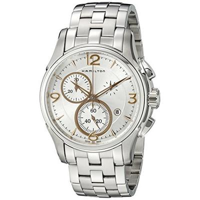 爵士大师！汉密尔顿Hamilton H32612155 三眼石英男表