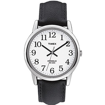 简约风格！TIMEX天美时T20501男士真皮表带石英腕表
