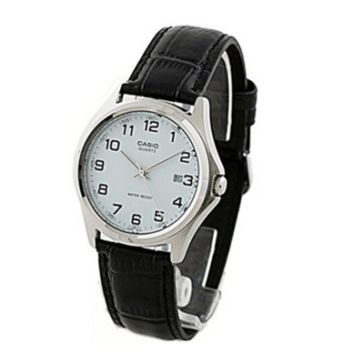简约设计！Casio卡西欧真皮石英男表MTP-1183E-7B