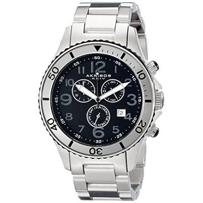 三眼计时！Akribos XXIV AK616SS 男士石英腕表