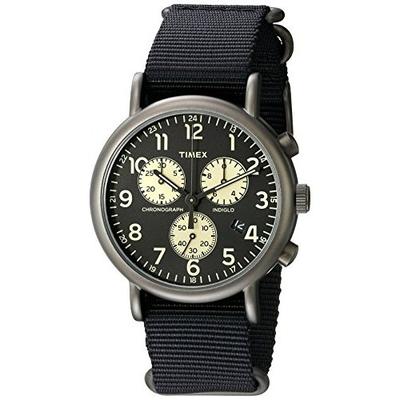 气质文艺！Timex 男式 TW2P715009J  三眼计时石英腕表