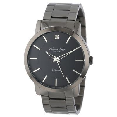 时尚大气！Kenneth Cole 男式KC9286 不锈钢镶钻手表