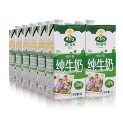 德国进口！Arla爱氏晨曦 全脂牛奶 1L*12