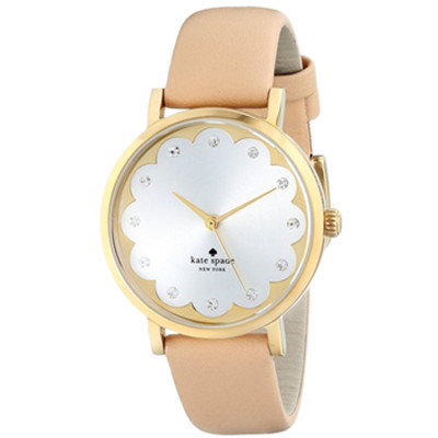 时尚！kate spade Scalloped Metro 女士时尚石英手表