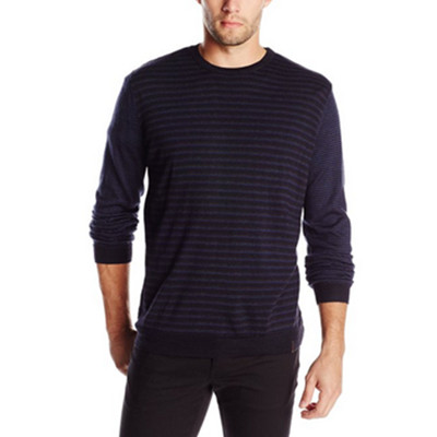 特价海外购！Calvin Klein Merino Striped 男子羊毛衫