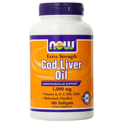 白菜！Now Foods 诺奥 天然鳕鱼鱼肝油 180粒