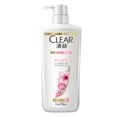 清爽控油！CLEAR/清扬去屑洗发露樱花沁爽750ml