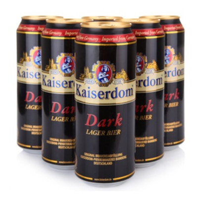 德国进口！Kaiserdom 黑啤酒 500ml*6听