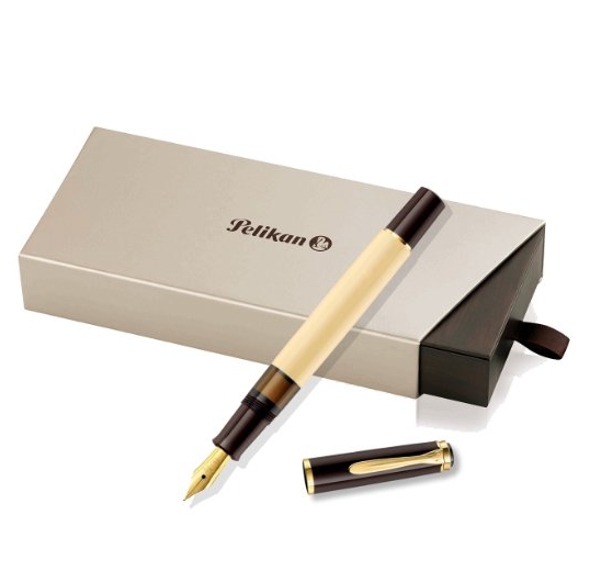 高端！Pelikan百利金特别版传统系列M200 Caf&eacute;-Cr&egrave;me钢笔