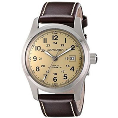 新低！Hamilton H70555523 卡其野战自动机械男表