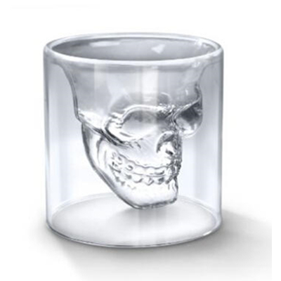 精致！Fred & Friends DOOMED 透明骷髅头水晶酒杯