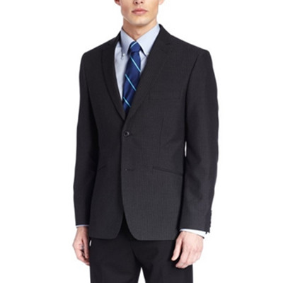 新低价！Haggar 男式条纹修身正装外套