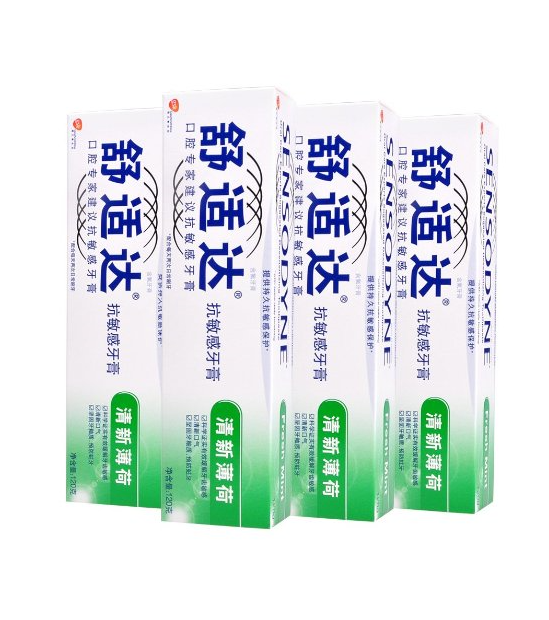 牙齿卫士！Sensodyne 舒适达 清新薄荷牙膏120g*4