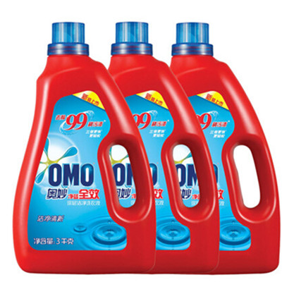 团购低价！OMO奥妙净蓝全效深层洁净洗衣液洁净清新3kgX3