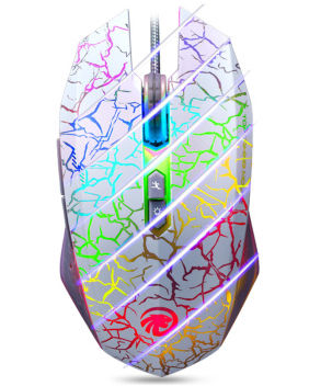 好价！虎猫牧马人风格鼠标白色皮线版