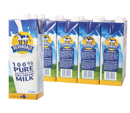 限购低价！德运全脂牛奶 1L*10盒