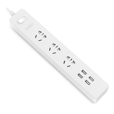 安全防护！ 360安全插线板-瘦版 多功能插排