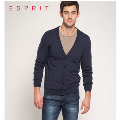 女王节好价！ESPRIT V领休闲羊毛开衫ID3371F