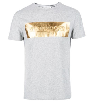 新低价！杰克琼斯男装纯棉修身圆领3D印花针织短袖T恤216201027