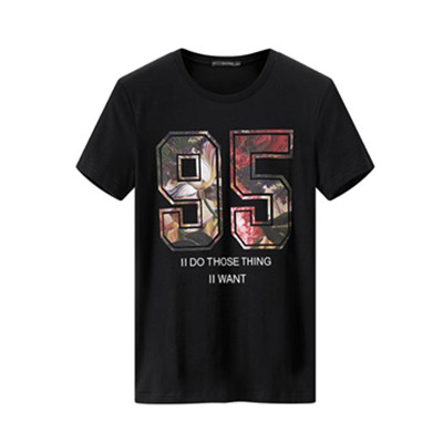 上新！太平鸟男装 夏季新款纯棉数字印花短袖T恤B2DA52414