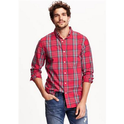 女王节好价！Old Navy男式长袖格子衬衫122186-1