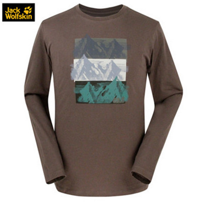 近期好价！JACKWOLFSKIN狼爪男士户外长袖棉T恤1802991