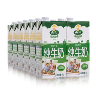 德国进口！Arla爱氏晨曦 全脂牛奶 1L*12