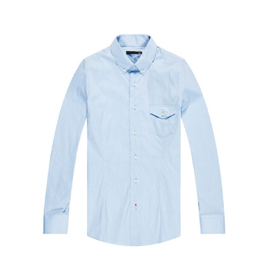 商务范！GXG 男士时尚潮流淡蓝色休闲斯文长袖衬衫#41203317