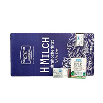 奥地利进口！格梦顿全脂纯牛奶200ml*27