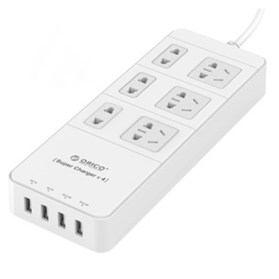 好价！ORICO/奥睿科TPC-6A4U智能接线板