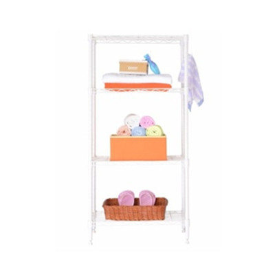 好价！空间生活 置物架厨房浴室层架清新白多功能四层收纳架
