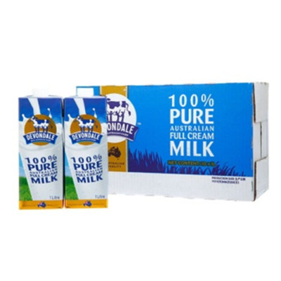 限购低价！德运全脂牛奶 1L*10盒