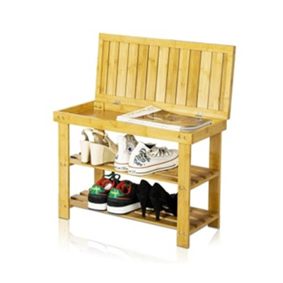 多功能！慧乐家 沐然风楠竹翻盖换鞋凳 储物凳 33026