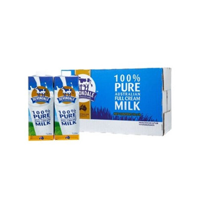 低价！德运（Devondale） 全脂牛奶 1L*10 整箱装