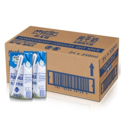 新西兰进口！纽麦福 全脂纯牛奶 250ml*24
