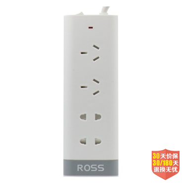安全之选！罗尔思（ROSS）C2218四位四孔儿童防护节能防火插座