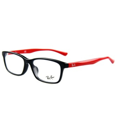 新低！RayBan雷朋红色镜腿黑框近视光学架RX5318D