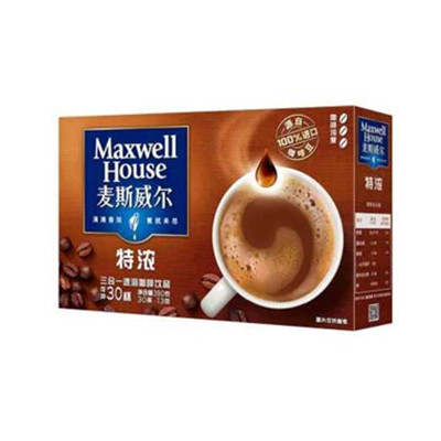 超级好价！麦斯威尔特浓速溶咖啡30条（390克/盒）