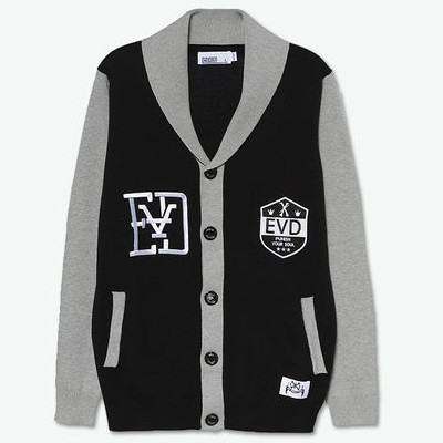 限时激价！EVD 刺绣LOGO针织开衫